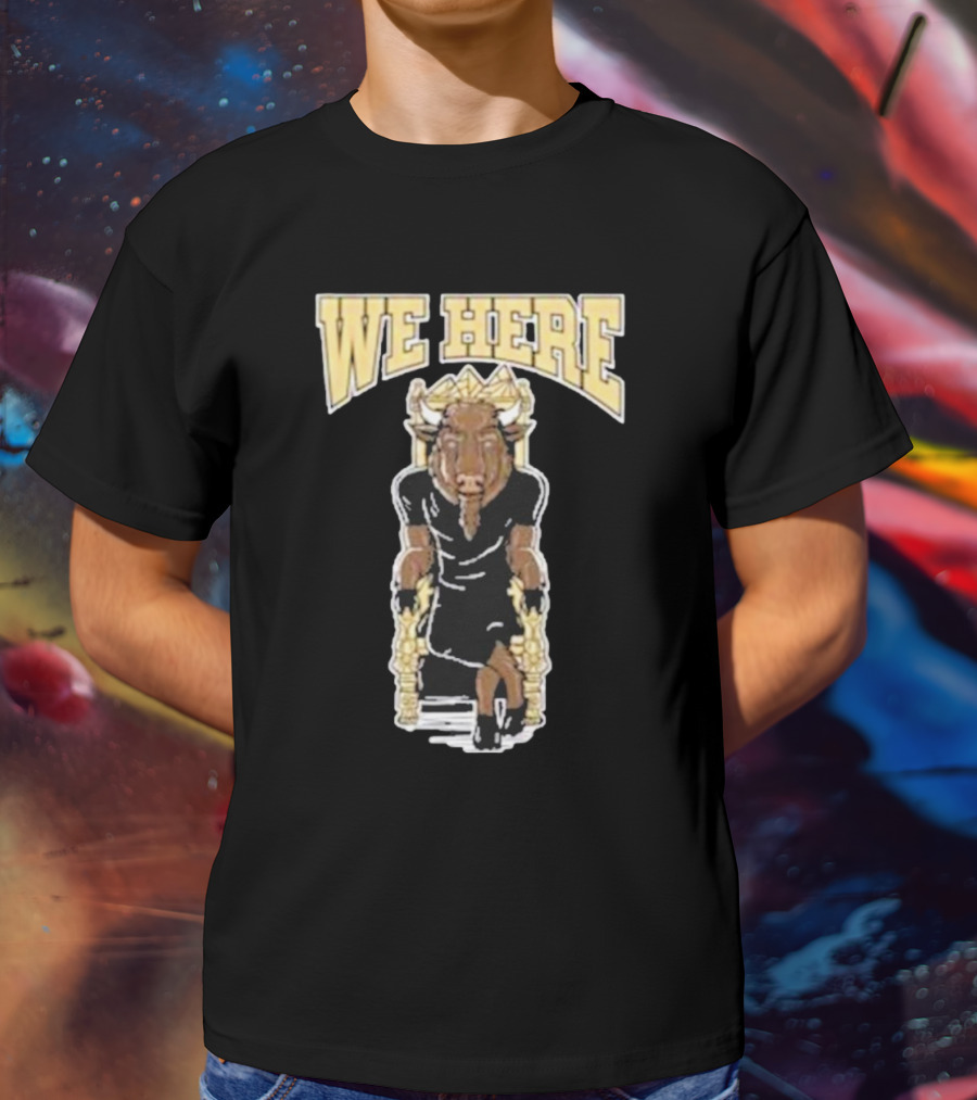 WE HERE Buffalo Bull King On Throne T-Shirt