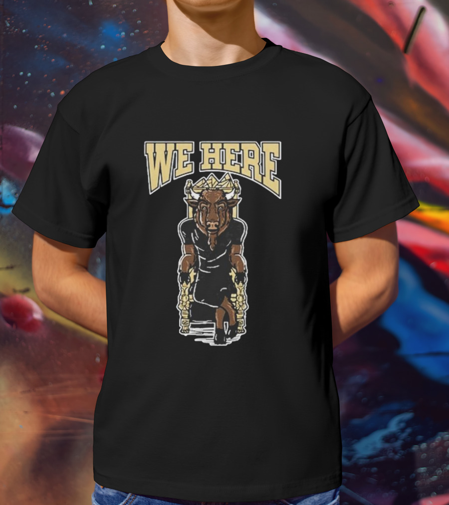 We Here Colorado Buffaloes Mascot King Chair T-Shirt