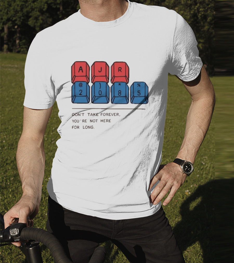 AJR Brothers 2085 Livestream Don't Take Forever Keyboard Keys T-Shirt