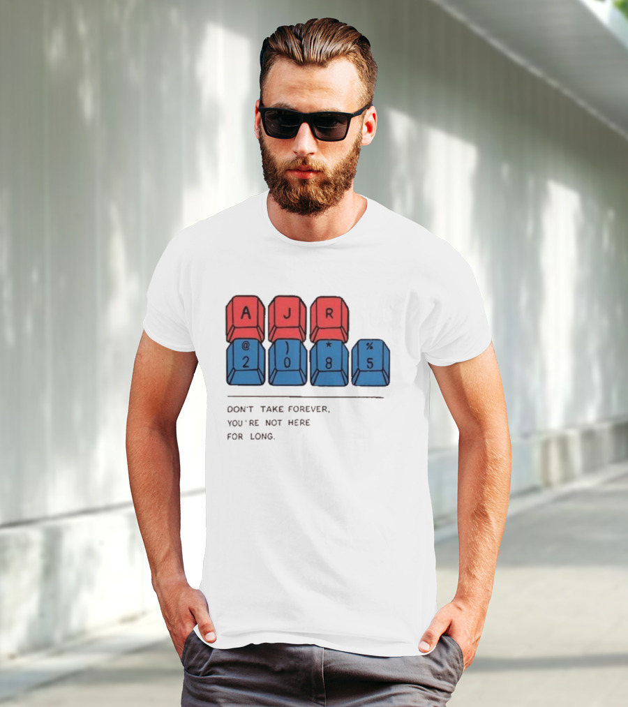 AJR Brothers 2085 Livestream Don't Take Forever Keyboard Keys T-Shirt