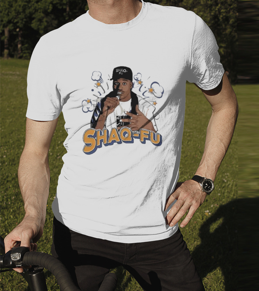 Shaq-Fu Comic Style Microphone Poderes Deportivos Y Comedia Vintage Retro 90s T-Shirt