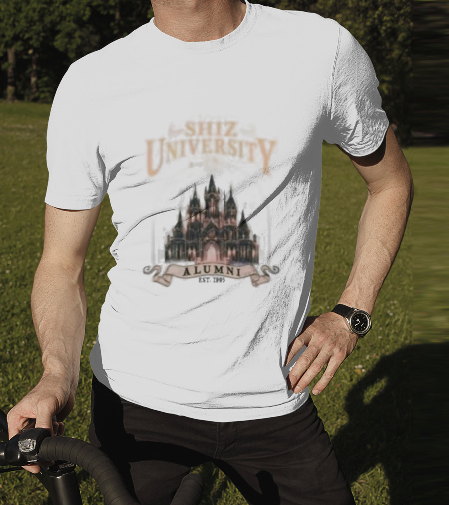Shiz University Alumni Est 1995 Gothic Castle Emblem T-Shirt