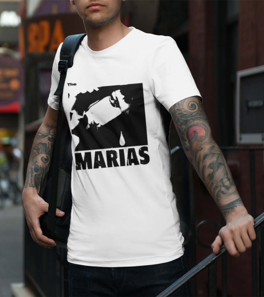 The Marias María Monochrome Teardrop Image T-Shirt