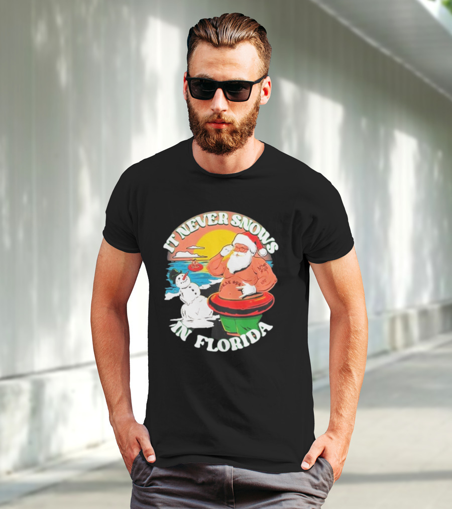 New Found Glory Santa Sunbathing It Never Snows In Florida T-Shirt