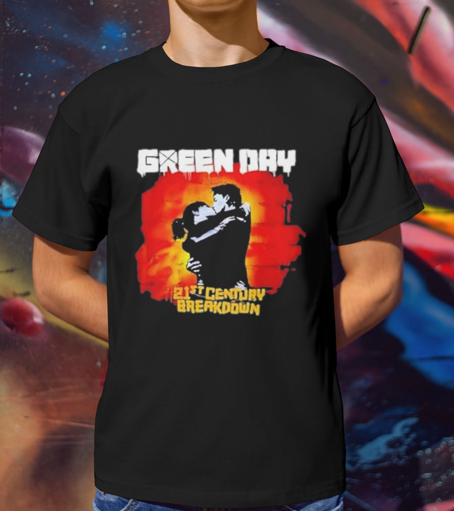 Green Day 21st Century Breakdown Couple Embrace T-Shirt