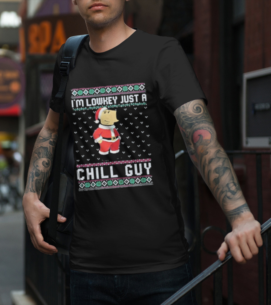 I’m Lowkey Just A Chill Guy Christmas Santa T-Shirt