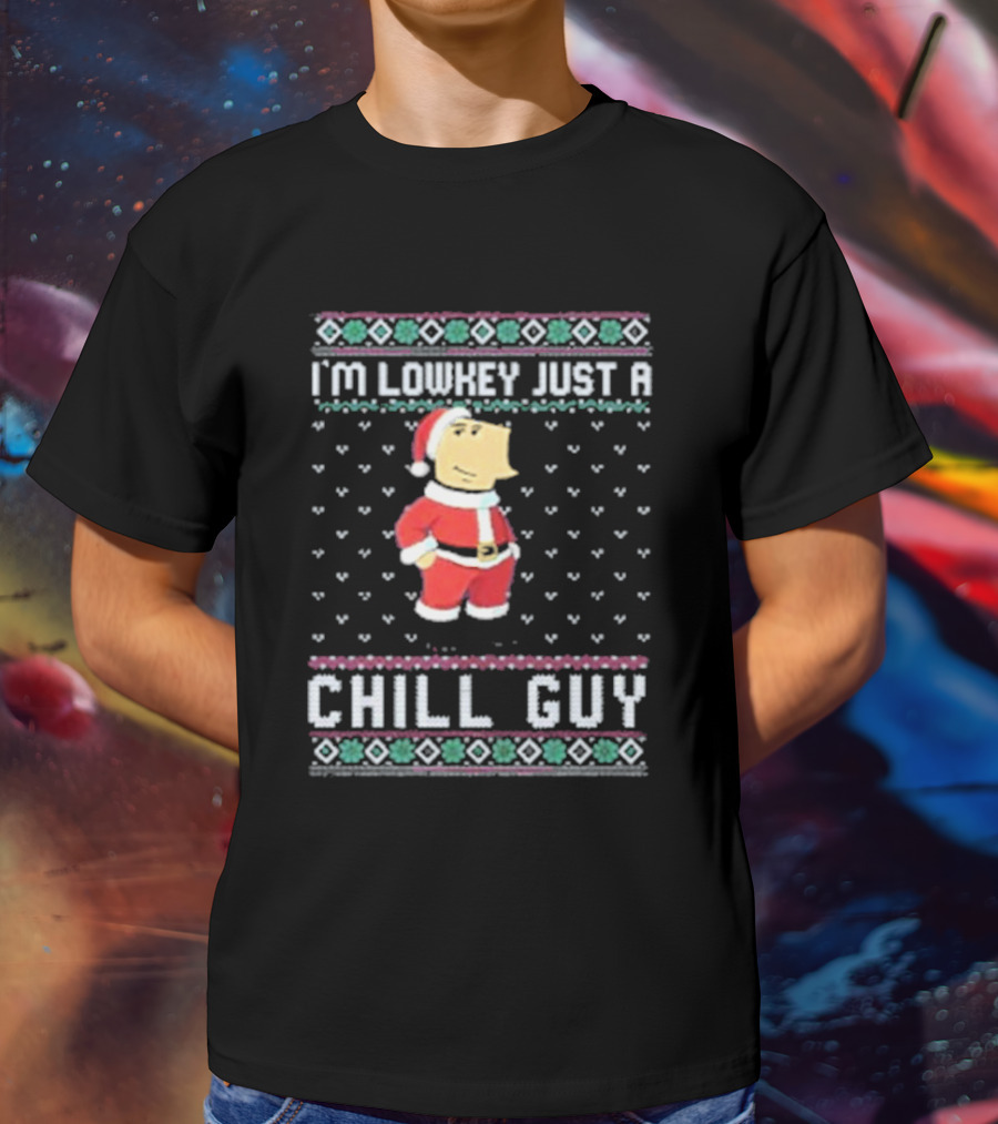 I’m Lowkey Just A Chill Guy Christmas Santa T-Shirt