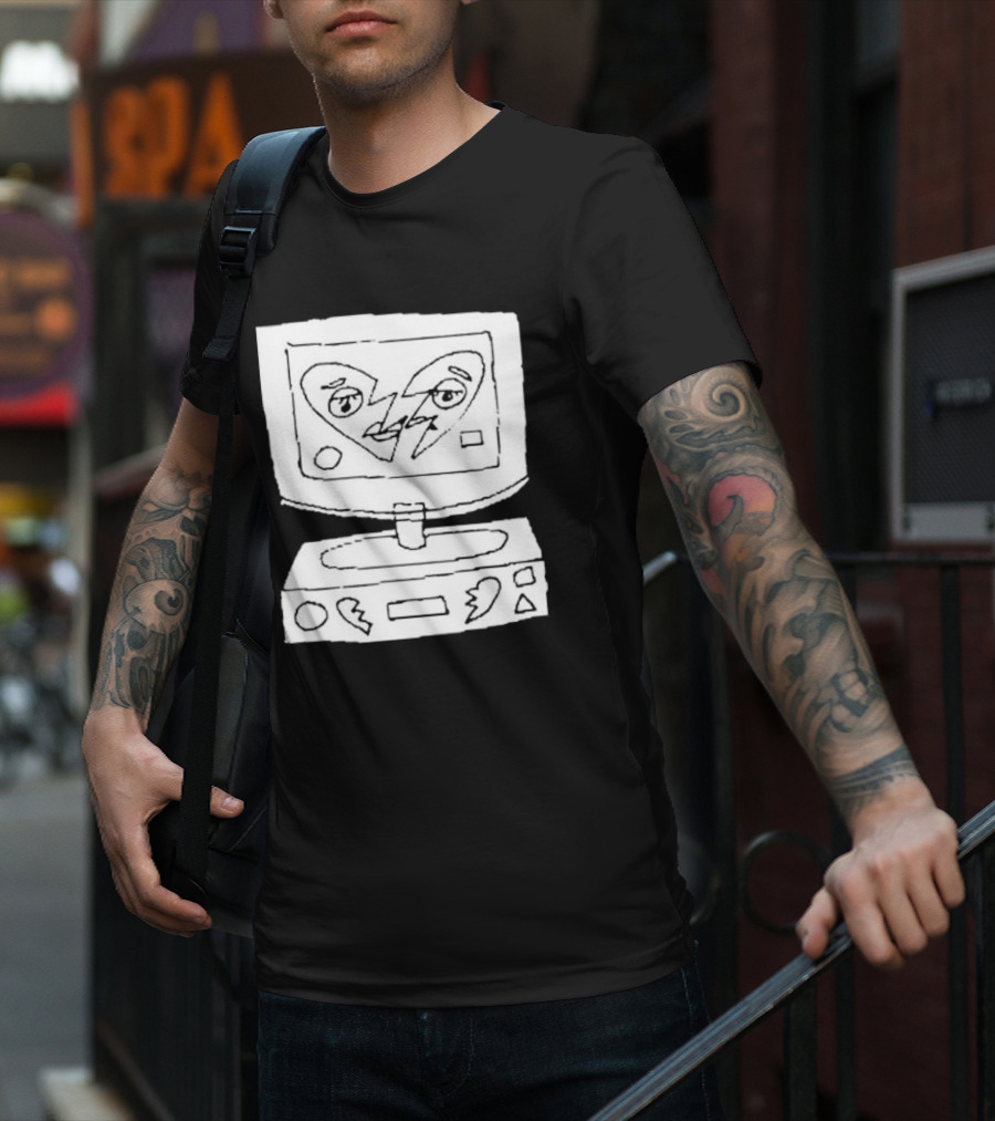 James Marriott Broken Heart Sketch Retro Computer T-Shirt