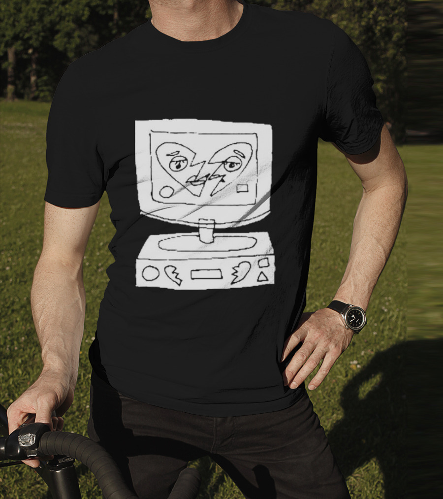 James Marriott Broken Heart Sketch Retro Computer T-Shirt