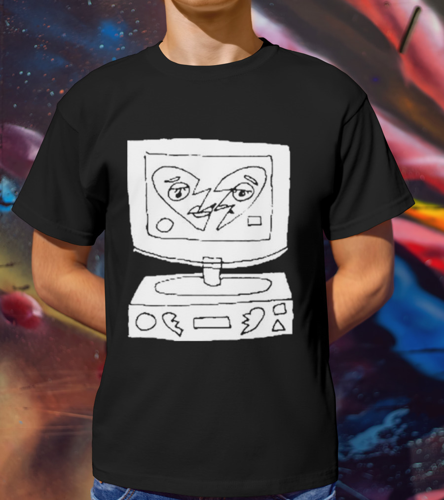 James Marriott Broken Heart Sketch Retro Computer T-Shirt