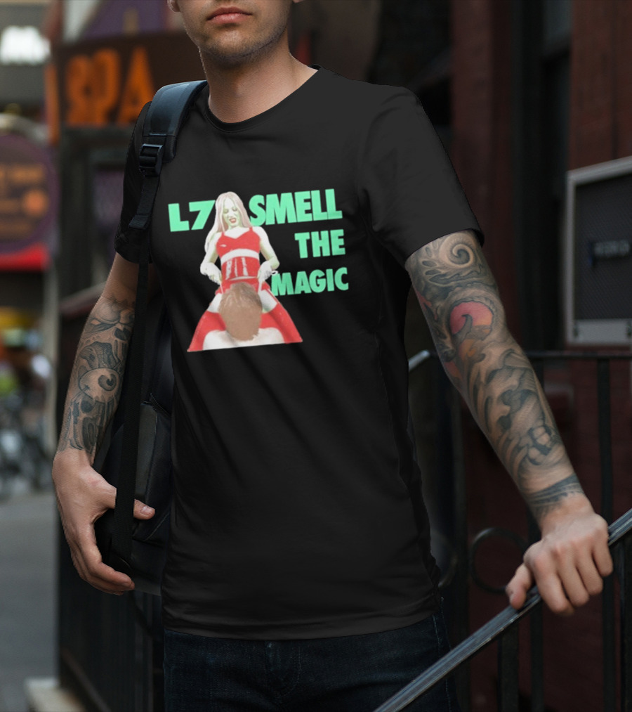 L7 Smell The Magic Band Bold Retro T-Shirt