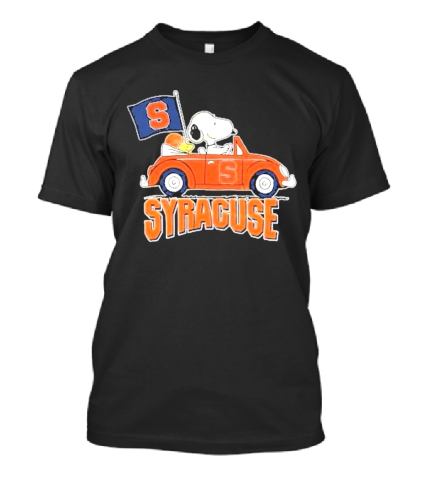 Snoopy Syracuse Orange Basketball Driving Car T-Shirt