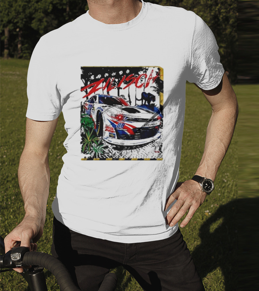 Zilisch 88 Chevrolet Racing Car Jungle Scene T-Shirt
