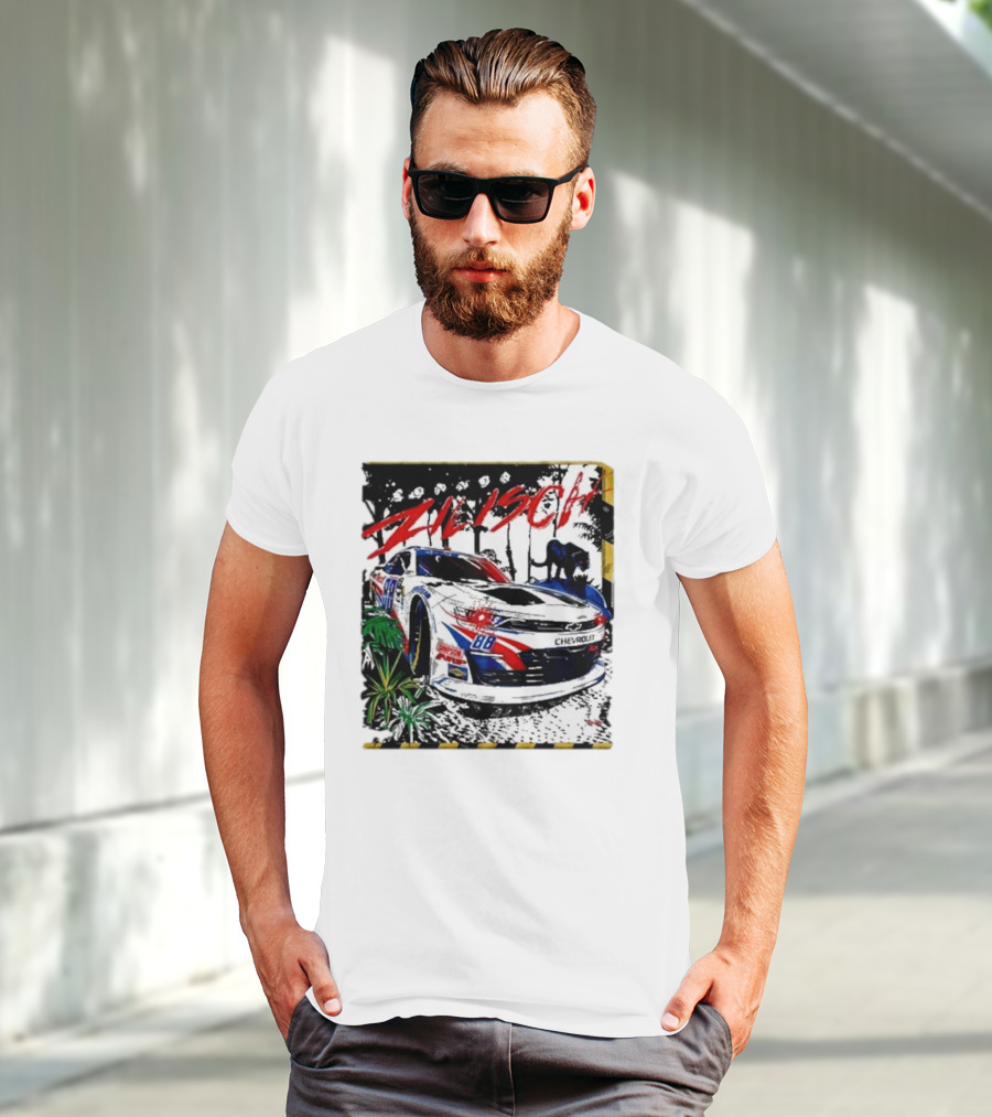 Zilisch 88 Chevrolet Racing Car Jungle Scene T-Shirt