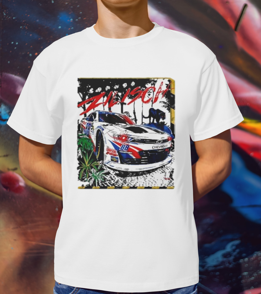 Zilisch 88 Chevrolet Racing Car Jungle Scene T-Shirt