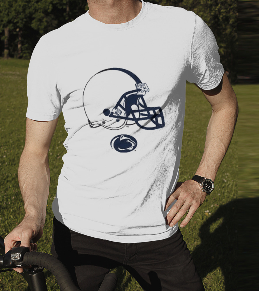 Penn State Nittany Lions Football White Helmet T-Shirt