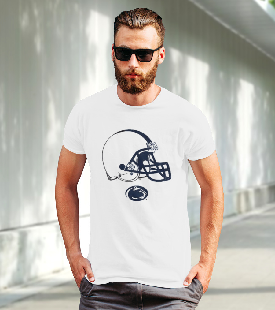 Penn State Nittany Lions Football White Helmet T-Shirt