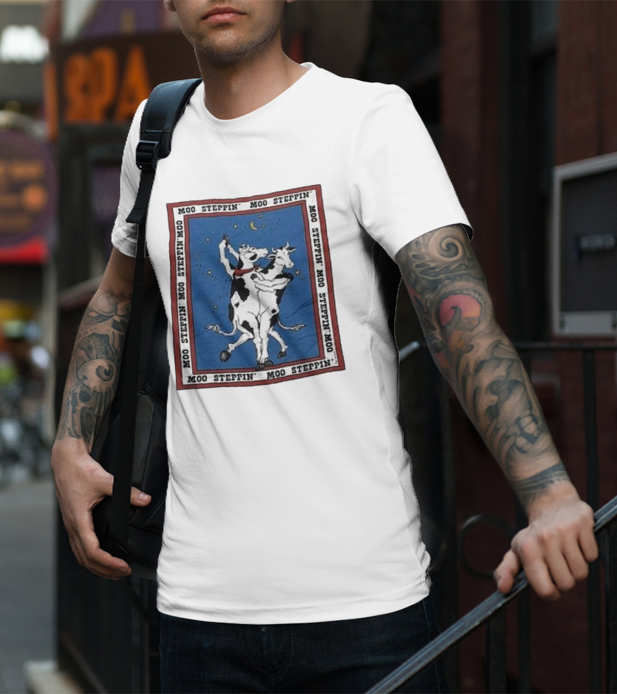 Moo Steppin' Cow Dance Milk 80’s 90’s Humor Joke T-Shirt