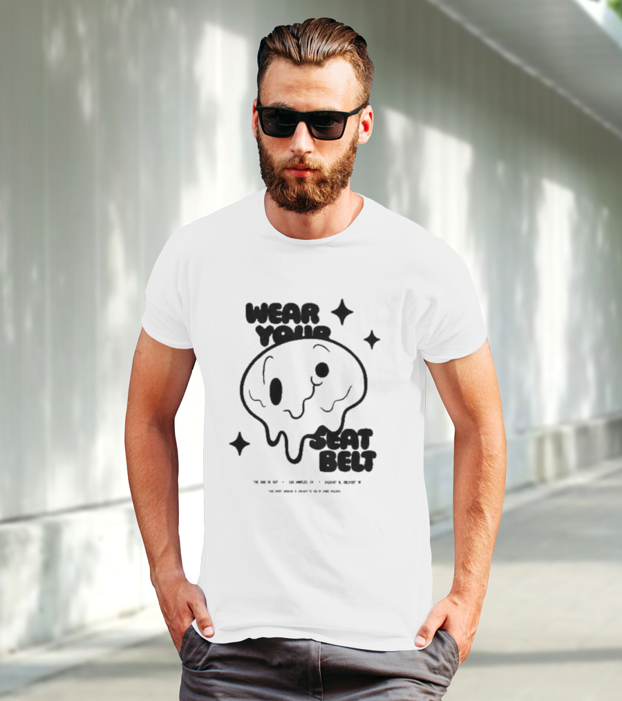 The Odd 1S Out Wear Your Seatbelt Melting Face Safety Reminder T-Shirt