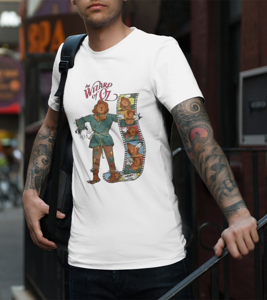 The Wizard Of Oz Movie Scarecrow Filmstrip If I Only Had A Brain T-Shirt