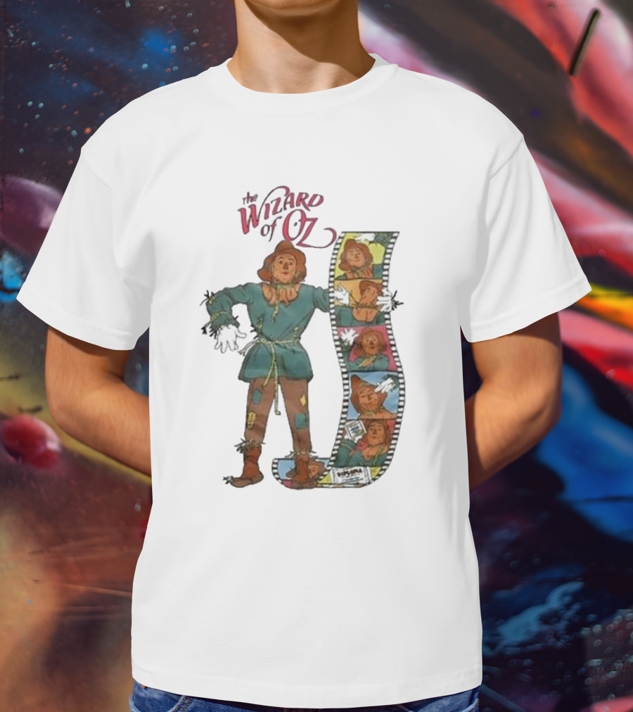 The Wizard Of Oz Movie Scarecrow Filmstrip If I Only Had A Brain T-Shirt