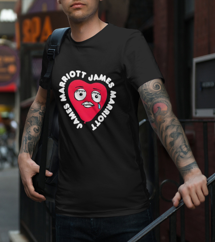 James Marriott Heart Face Are We There Yet T-Shirt