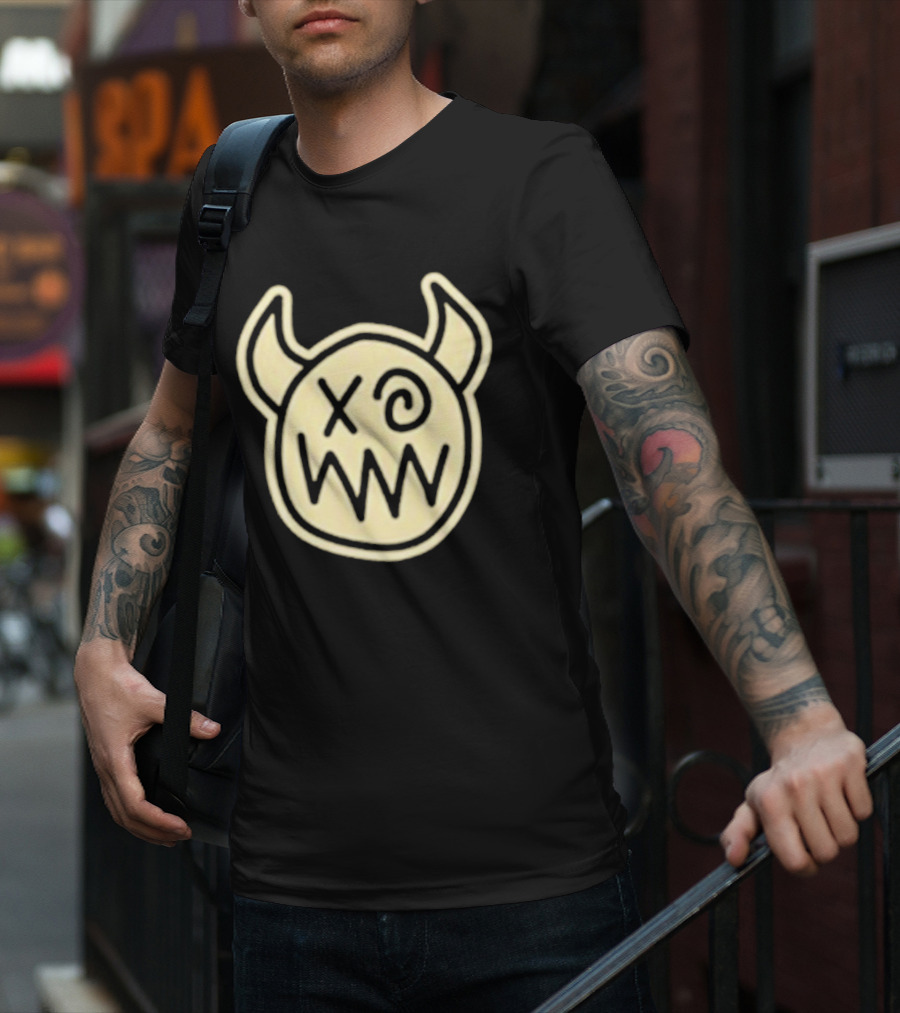 Joey Valence And Brae Double XP Demon Icon With Horns And Crossed Eyes T-Shirt