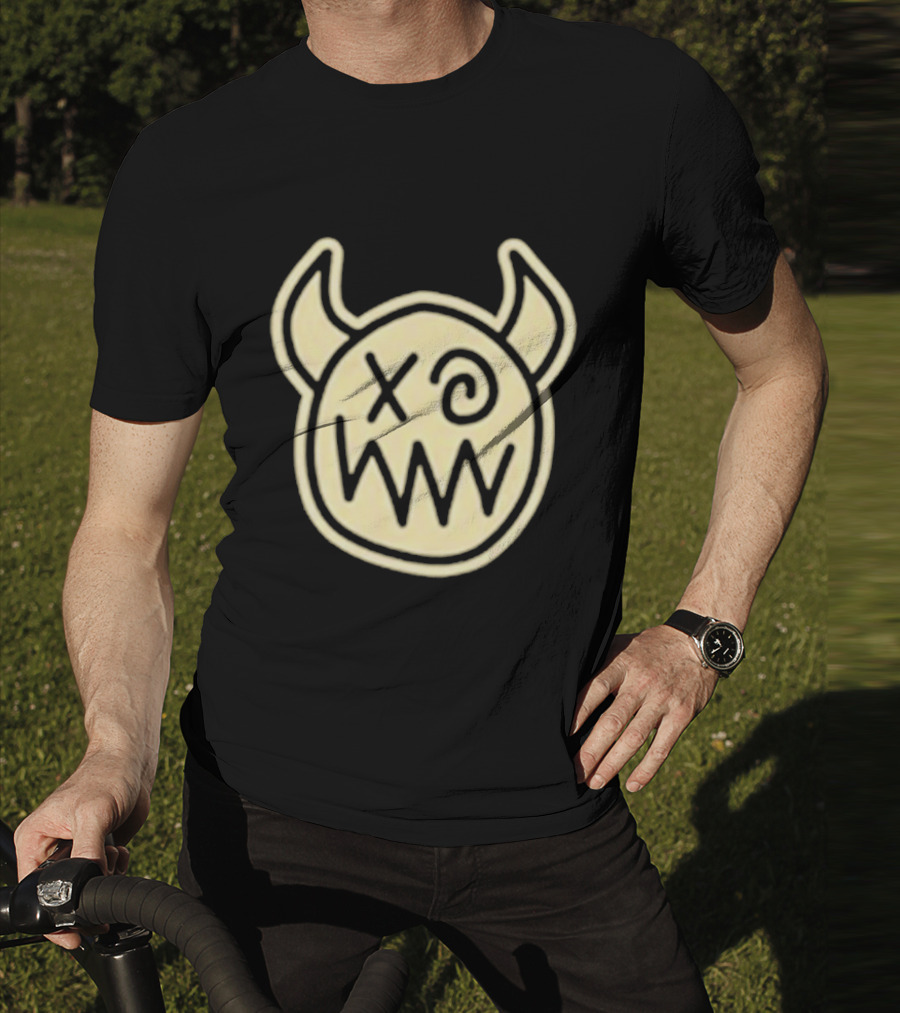 Joey Valence And Brae Double XP Demon Icon With Horns And Crossed Eyes T-Shirt