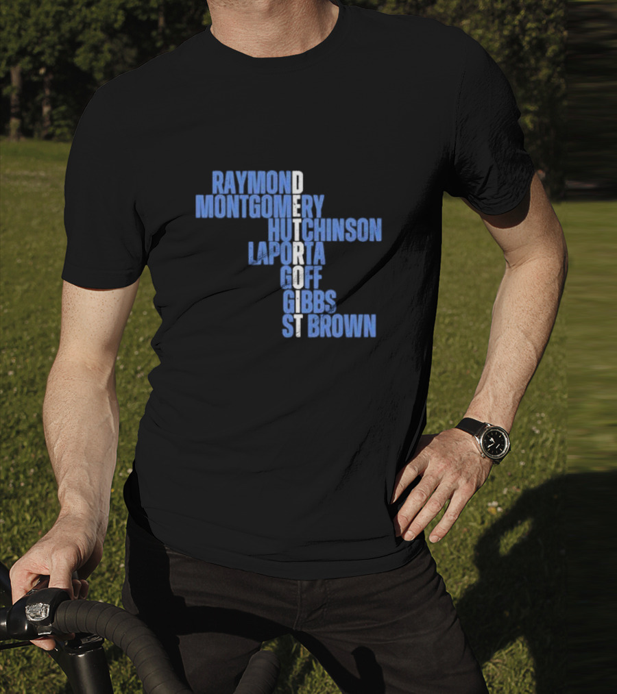 Detroit Raymond Montgomery Hutchinson LaPorta Goff Gibbs St Brown T-Shirt