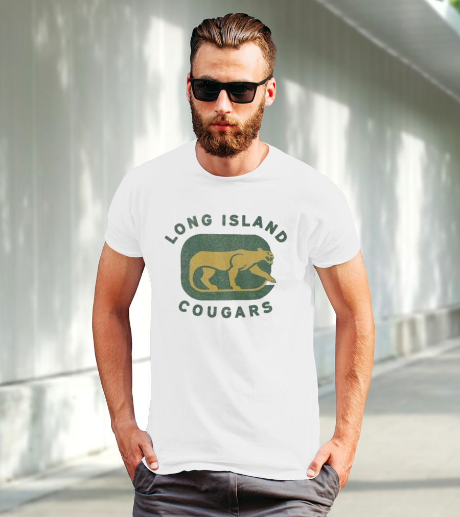 Long Island Cougars New York Hockey Team Iconic T-Shirt