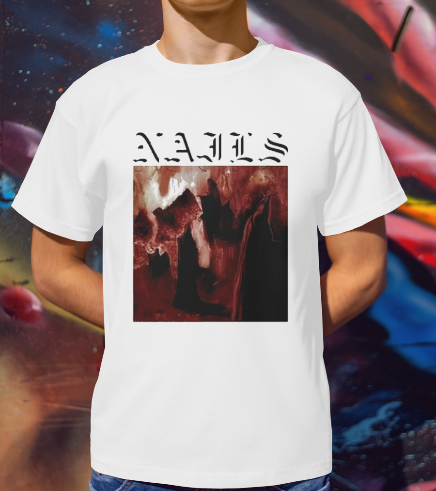 NAILS Abandon All Life Dark Abstract T-Shirt