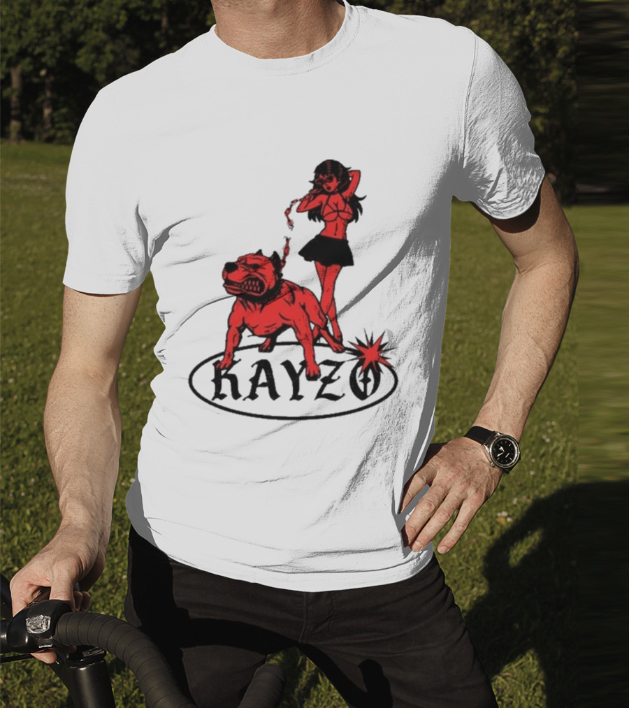 Kayzo Unleashed Red Dog And Woman T-Shirt