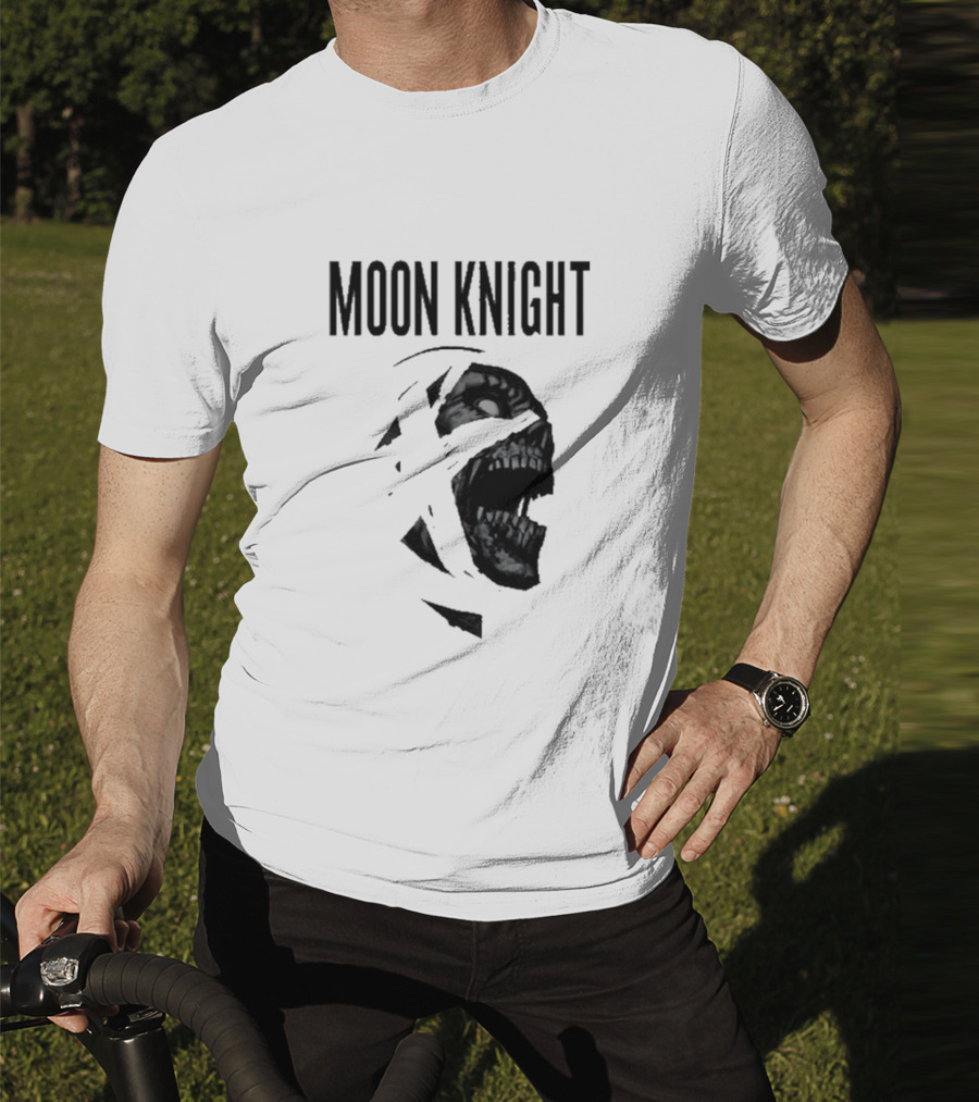 Moon Knight Logo With Intense Wrapped Mask T-Shirt