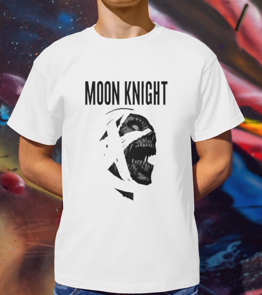 Moon Knight Logo With Intense Wrapped Mask T-Shirt