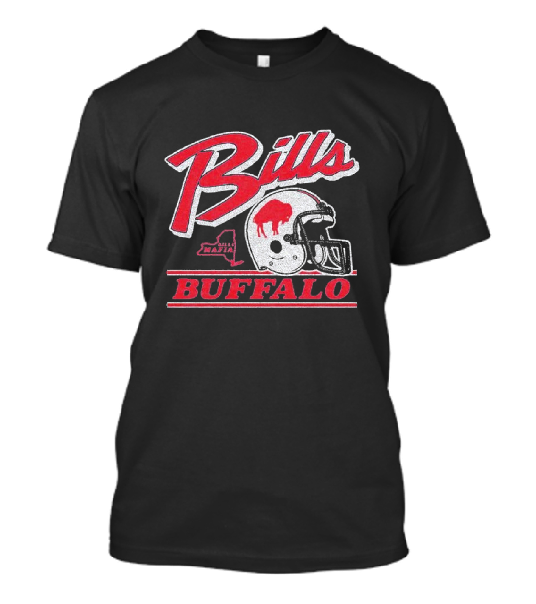 Bills Mafia Buffalo Football Helmet Red And White T-Shirt