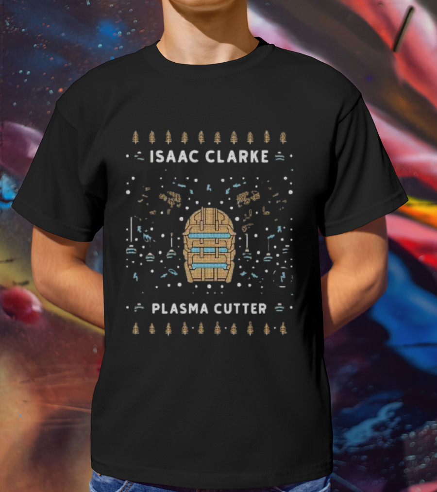 Isaac Clarke Plasma Cutter Ugly Christmas Sweater Sci-Fi Inspired T-Shirt