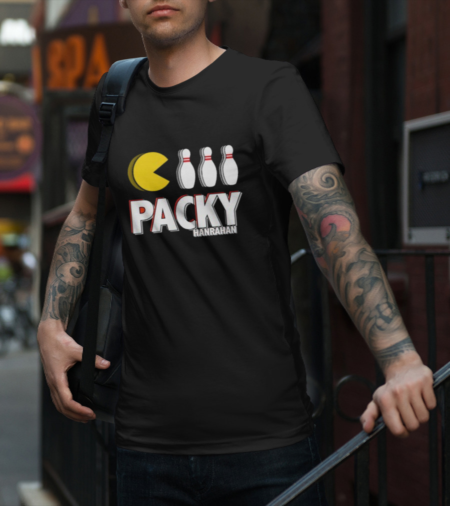 Packy Hanrahan Pac-Man Bowling Pins T-Shirt