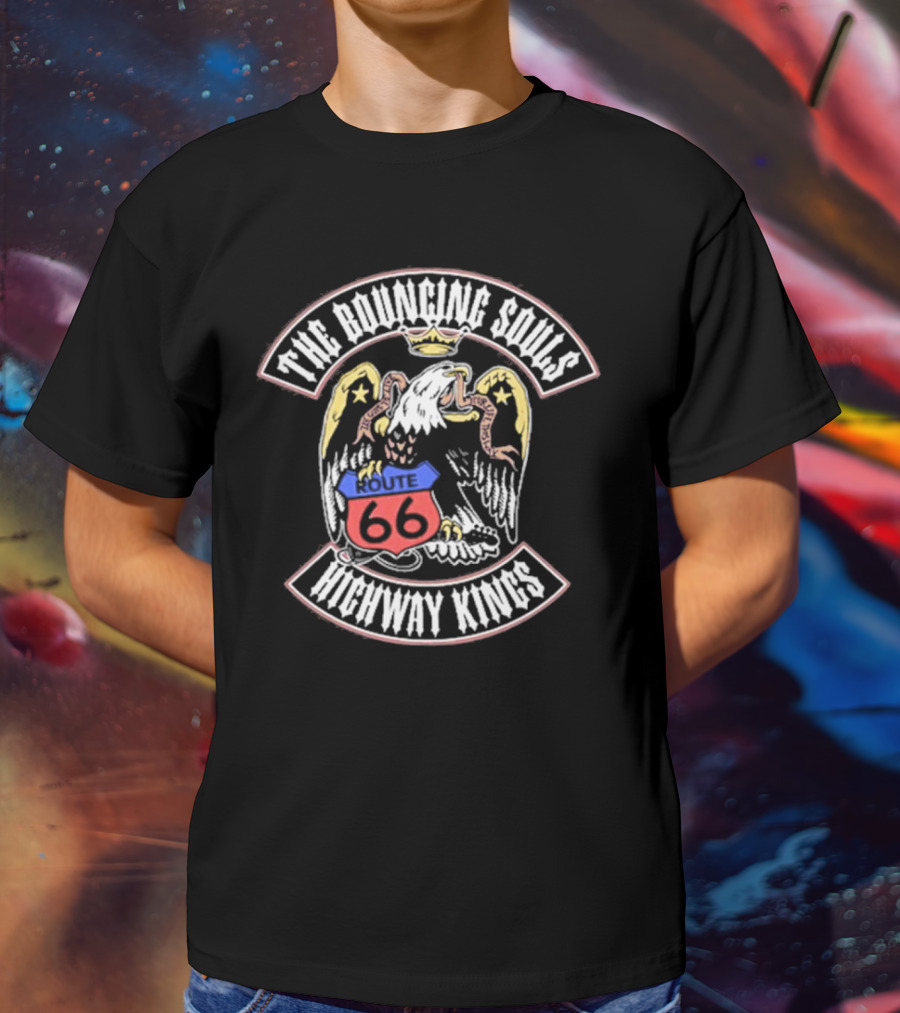 The Bouncing Souls Route 66 Highway Kings Eagle Emblem T-Shirt