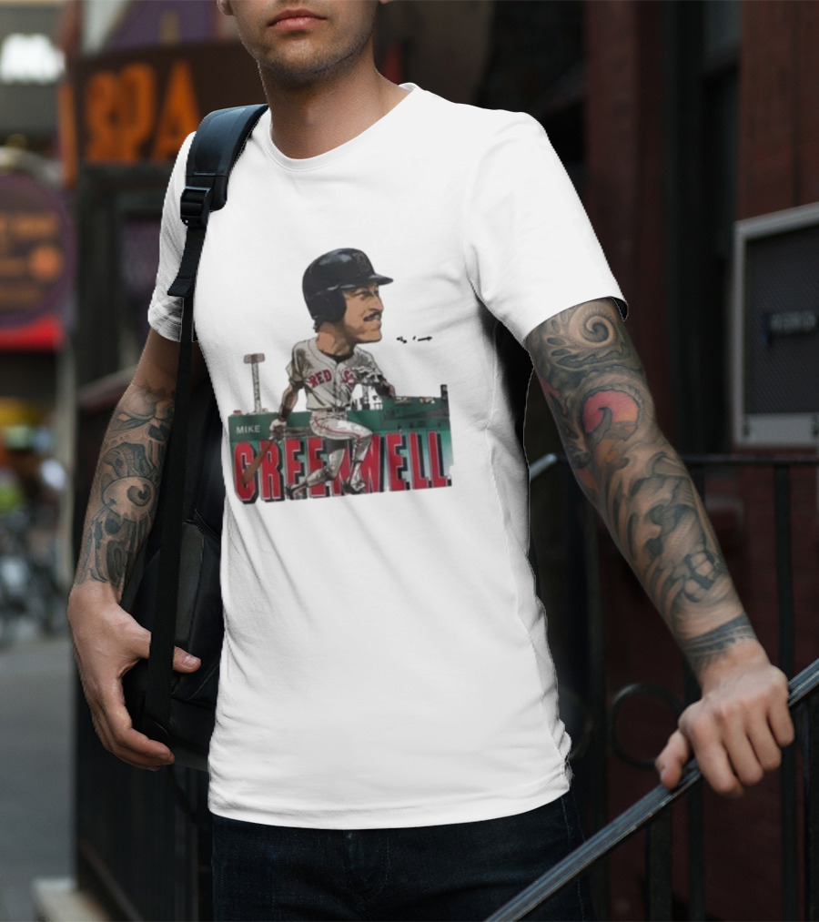 Mike Greenwell Boston Red Sox Baseball Legend Caricature Fenway Park T-Shirt