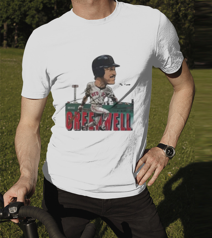 Mike Greenwell Boston Red Sox Baseball Legend Caricature Fenway Park T-Shirt