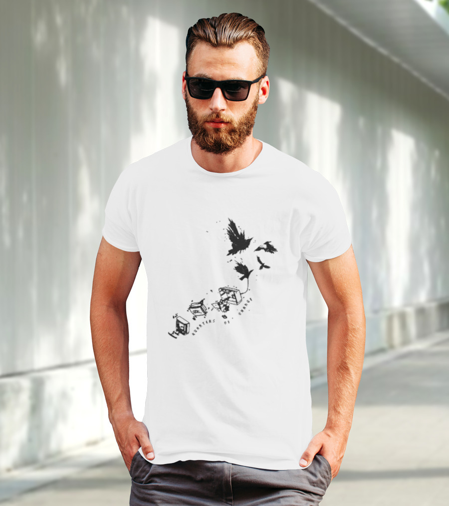 Quarters Of Change Bird With Flying Birds And Vintage Hardware T-Shirt