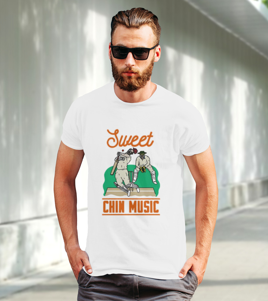 Sweet Chin Music Cricket Scene T-Shirt