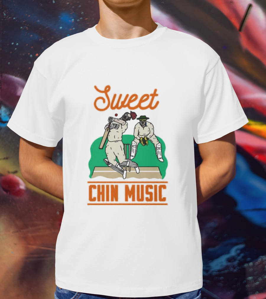 Sweet Chin Music Cricket Scene T-Shirt