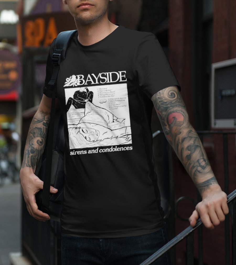 Bayside Sirens And Condolences Album Cover Artwork With Tracklist T-Shirt