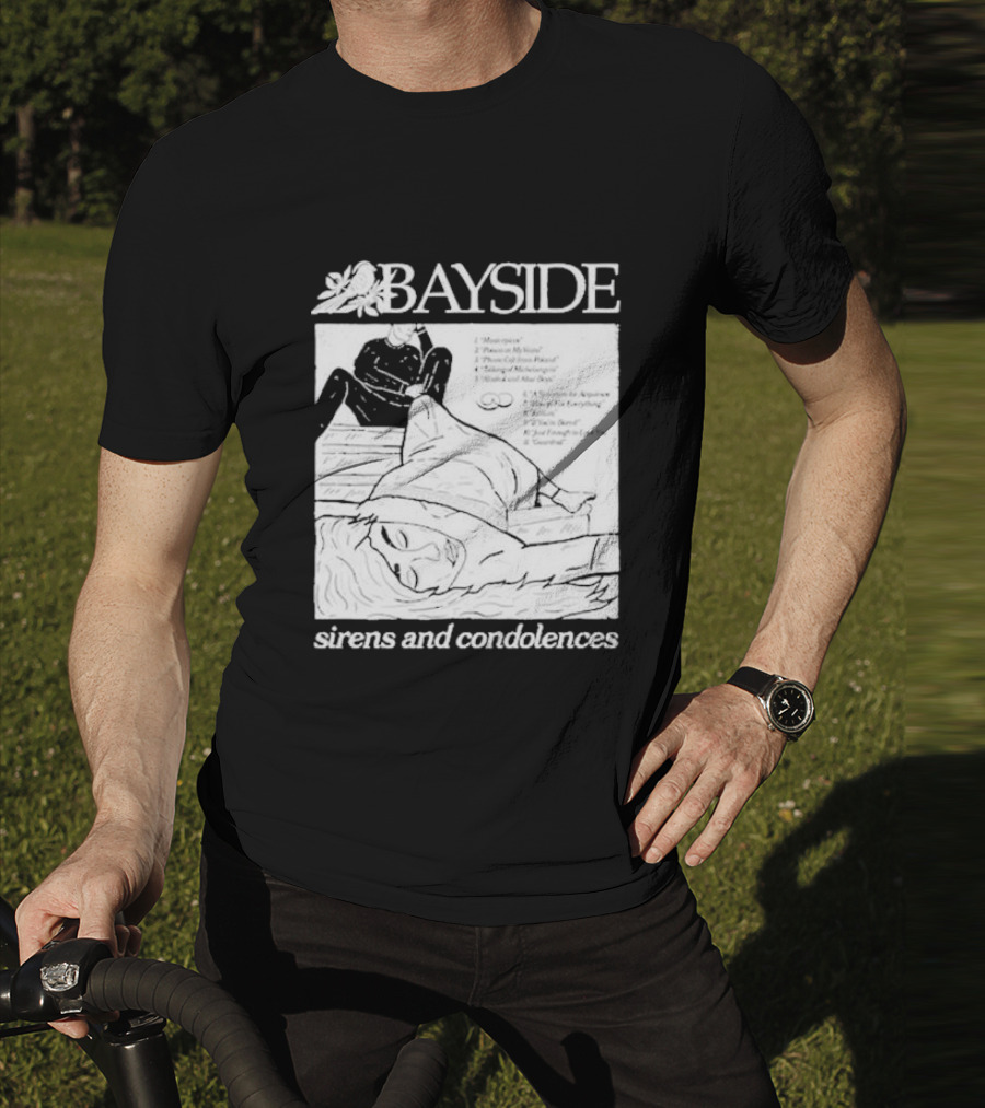 Bayside Sirens And Condolences Album Cover Artwork With Tracklist T-Shirt