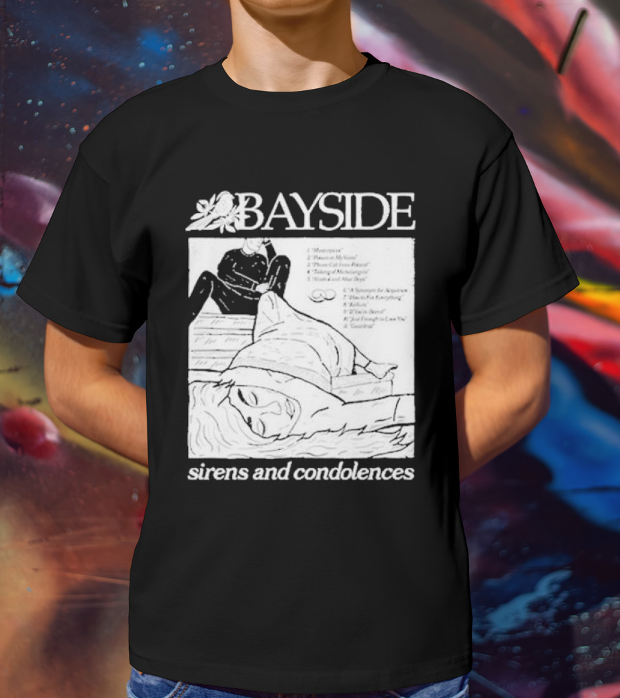 Bayside Sirens And Condolences Album Cover Artwork With Tracklist T-Shirt