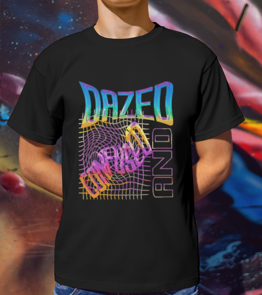 Dazed And Confused Vibrant Psychedelic Pattern Midnight Law T-Shirt