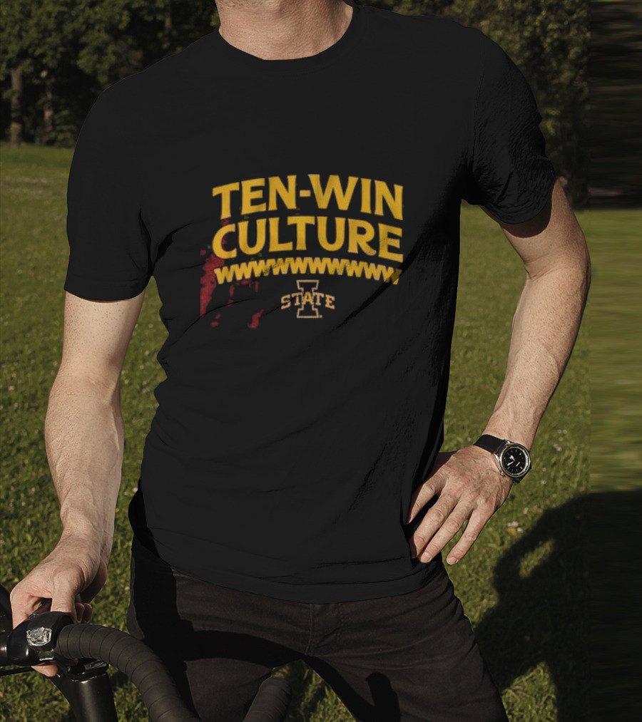 Iowa State Ten-Win Culture Football Spirit T-Shirt