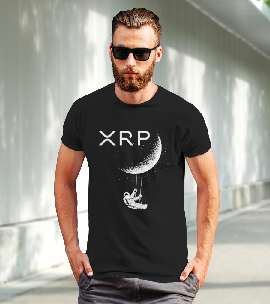 XRP Astronaut Swinging On The Moon T-Shirt