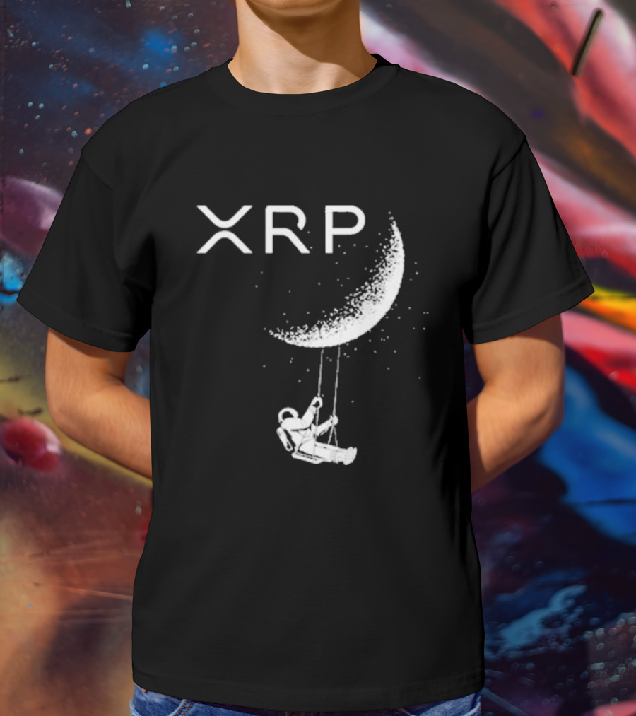 XRP Astronaut Swinging On The Moon T-Shirt